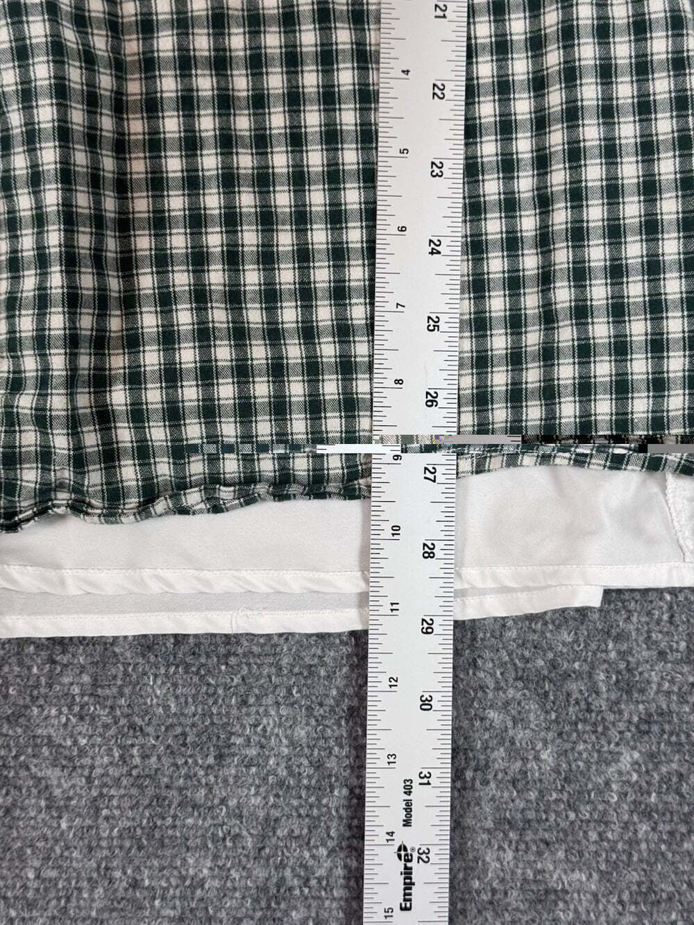 RIHOAS Green White Plaid Square Neck Strappy Mini Dress Zip Lined Size L - Picture 6 of 7